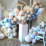 1 x RAW Customer Returns TOLOYE Balloon Arch Garland Kit, Macaron Blue Double Stuffed Apricot Cream Peach Balloon Garland for Baby Shower Wedding Valentine s Day Decoration Birthday Gender Reveal Party Supplies - RRP €17.12