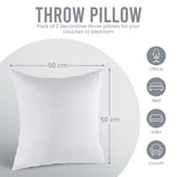 1 x RAW Customer Returns Utopia Bedding set of 2 pillow fillings 50 x 50 cm, inner cushion filling pillow head cushion sofa cushion white  - RRP €20.48