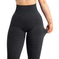 1 x RAW Customer Returns RXRXCOCO Women s Opaque Seamless Leggings Long Figure-hugging High Waisted Tummy Control Sports Running Pants Gym Leggings - RRP €24.99