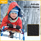 1 x RAW Customer Returns AOTOW Children s Gloves Winter Thermal Running Gloves - Touchscreen Cycling Gloves Warm Children s Gloves Windproof Warm Bicycle Gloves Softshell Riding Gloves for 4-12 Years Children Young Girls - RRP €12.99