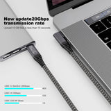 1 x RAW Customer Returns CAKOBLE USB C to USB C Cable 2M, 20Gbps USB C 3.2 USB 3.2 Gen2 2 Charging Cable USB C 4K 60Hz Video Transfer, 100W Right Angle USB C Cable for MacBook Pro, Samsung Galaxy, xiaomi - RRP €16.99