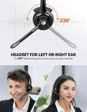 1 x RAW Customer Returns TECKNET Bluetooth Headset with Microphone, Wireless PC Headset, Noise Cancelling and Hands-Free Chat Headset for Computer, Call Center, Conference Calls, Super Light, Ultra Comfort - RRP €26.99