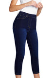 1 x RAW Customer Returns CityComfort Summer Capri Pants with Elastic Waist for Women Dark Blue, 42  - RRP €22.99