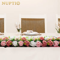 1 x RAW Customer Returns NUPTIO Wedding Flower Decorations for Tables 2 Pack 50cm Long Spring Flower Arrangements Artificial Centerpiece Elegant Dusty Rose Fake Flowers for Party Weddings Dining Table - RRP €32.96