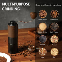 1 x RAW Customer Returns Manual coffee grinder with cleaning brush Hand coffee grinder made of stainless steel with conical grinder Espresso grinder hand Precise grinding level adjustment for espresso, French press - RRP €49.74