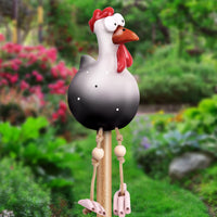 7 x Brand New Jodimitty chicken decoration garden, funny chicken garden decoration weatherproof, handmade garden statue decorative chicken garden stake, animal figure garden stake handmade ornament, decorative hen chicken yellow  - RRP €130.06