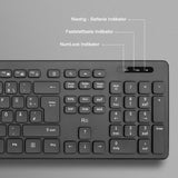 1 x RAW Customer Returns Rii keyboard mouse set wireless, wireless keyboard with mouse, wireless keyboard and mouse, for PC laptop Windows Smart TV, German layout - black - RRP €17.14