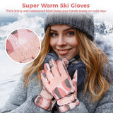 12 x Brand New YHomU Ski Gloves for Women, Super Warm Waterproof Gloves and Ski Socks Set, Non-Slip Touch Screen Winter Gloves Thick Thermal Socks for Skiing, Cycling, Hiking - RRP €359.88