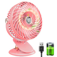 1 x RAW Customer Returns Table fan USB fan small 6000mAh battery fan quiet mini table fans, clip fan 5 speeds 720 rotation, small fan for home office camping black  - RRP €20.22