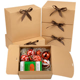 1 x RAW Customer Returns AWCIGG Brown Gift Boxes 12 Units , 20 x 20 x 10cm, Kraft Cardboard Box with Lid and Ribbon, Boxes for Gifts, Parties, Birthdays, Weddings, Christmas and Birthdays - RRP €19.67