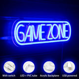 1 x RAW Customer Returns Game Zone Neon Signs Gamer LED Neon Light Gaming Zone Neon Sign for Game Room Decoration, Play Area, Man Cave, Pub, Gift for Teens, Friends, Boys Blue  - RRP €37.3