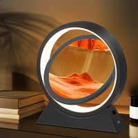 1 x RAW Customer Returns Ulikey Sand Pictures for Rotating, 3D Dynamic Sand Picture with LED Light, 10 Inch Moving Sand Art, Flowing Sand Art for Adults Children, Moving Sand Art Picture Landscape Black and Yellow  - RRP €37.55