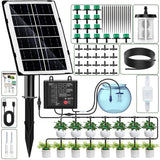 1 x RAW Customer Returns Yowin Solar Irrigation System, Automatic Irrigation System for Garden, Holiday Irrigation with Anti-Siphon, 12 Timer, 15 M Hose, Drip Irrigation System for Balcony Greenhouse Plants - RRP €33.26