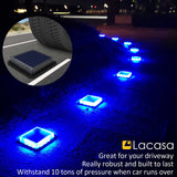 1 x RAW Customer Returns Lacasa Solar Floor Lights Outdoor, 4 Pack RGB Color Changing Solar Lights for Outdoor LED Path Lights Garden Solar Lamps with Auto ON OFF Light Sensor for Stairs Driveway Yard Patio, IP68 Waterproof - RRP €45.24