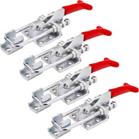 1 x RAW Customer Returns Pack of 4 toggle clamps metal, tension lock large tension snap adjustable lever lock quick fixture buckle toggle clamp cap lock for cabinet doors boxes suitcases - RRP €20.16