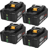 1 x RAW Customer Returns 4 pieces 18V 5.5Ah Li-ion replacement battery for Makita BL1850 tool batteries 18V Li-ion battery 5500mAh Compatible BL1860B BL1855 BL1840 BL1830 BL1835 BL1820B BL1815 18V 5500mAh battery with LED indicator - RRP €122.99