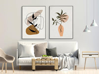 1 x RAW Customer Returns Modern Abstract Art Wall Pictures Bohemian Poster Set Aesthetic Plant Pictures Boho Decorative Pictures Without Frame Poster 11.3 Pieces 40 x 60 cm  - RRP €29.99