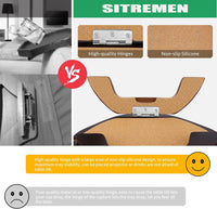 1 x RAW Customer Returns SITREMEN Sofa tray with rotating mobile phone holder, wooden bamboo couch tray armrest, foldable clip-on sofa tray for wide sofas, non-slip couch armrest table as a sofa drink holder shelf - RRP €40.33