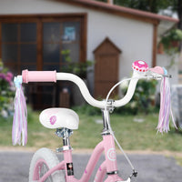 1 x Brand New AVASTA 1 Blue Bow Bicycle Decoration Ribbon Handlebar Fringe Streamer Pink Bicycle Bell for Children s Bicycle Accessories - RRP €36.0