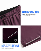 1 x RAW Customer Returns MaaMgic Men s Sport Functional Running Shorts Breathable - Quick-drying - Short Gym Shorts with Pockets Zipper and Reflectors, Wine Red, M - RRP €25.2