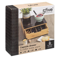 1 x RAW Customer Returns Capsule stand 2 drawers bamboo - 5 five simply smart - RRP €20.99