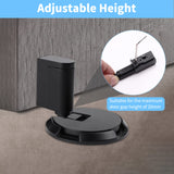 1 x RAW Customer Returns Door stopper floor self-adhesive heavy door holder door stopper without drilling height adjustable door buffer wall protection door stop with 3M adhesive tape screws door stopper, black - RRP €20.16