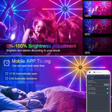 1 x RAW Customer Returns Bluetooth RGBIC Fireworks LED Fairy Lights with Remote Control, Dreamcolor LED Firework Strip Lights, Fireworks Strip, Multicolor Chasing Effect, Sync with Music, for Decoration Wedding Parties Bar - RRP €37.3