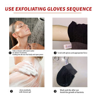 2 x Brand New LETAO Exfoliating Glove, Turkish Bath, Natural and Effective Peeling, Dead Skin Orange  - RRP €36.0