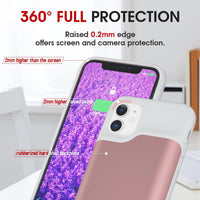 1 x RAW Customer Returns HUOBAO Battery Case for iPhone 11, 5000mAh Additional Battery Charging Case Battery Case Cell Phone Case, Battery Case Power Bank Case for iPhone 11, Ultra Thin and Portable Battery Case 6.1 inch Rose Gold  - RRP €32.58