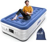 1 x RAW Customer Returns iDOO Air Mattress 1 Person, Guest Bed with Electric Pump, 3 Minute Air Bed Self-Inflating, Inflatable Mattress for Home or Camping, Single Bed 188x99x46 cm, 250 kg MAX - RRP €89.99