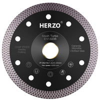 1 x RAW Customer Returns HERZO diamond cutting disc 125 mm for tile disc, cutting disc extra thin, separating and cutting for ceramics, natural stone, tiles marble - RRP €14.81