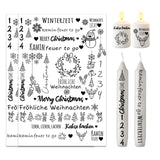 41 x Brand New ALLAVA 2 pieces candle tattoos Happy New Year A4, candle tattoo Happy New Year, water slide film candles, candle stickers candle film for candle cup DIY gift, candle decorating, candle sayings B  - RRP €247.64