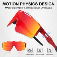 1 x RAW Customer Returns DUDUKING Sunglasses Cycling Glasses Men Women, Water Transfer Printing Sports Glasses Cycling Glasses for Outdoor Sports Cycling Running Golf UV 400 Protection Baseball Glasses Red  - RRP €27.99