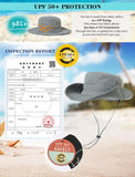 16 x RAW Customer Returns Comhats Men s Sun Hat UV Protection Outdoor Fishing Hat Bucket Safari Foldable Hiking Hat Unisex Summer Bush Hat Hiking Wide Boonie Garden Hat Waterproof Light Gray M L - RRP €435.52