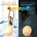 2 x RAW Customer Returns Foryond light alarm clock, daylight alarm clock, sunrise sunset simulation wake up light with two alarms, 20 brightness, snooze function, 7 natural sounds and FM radio for adults and children - RRP €69.22