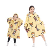 1 x RAW Customer Returns JULGIRL Kids Hoodie Oversized Animal Sherpa Fleece Wearable for Teens Super Soft Warm Cute Flannel Novelty Sweatshirt with Pockets Kids Girls Boys 6-13 Years - RRP €19.15