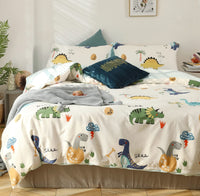 1 x RAW Customer Returns GETIYA Newest Baby Bedding 100x135 Cotton Children Dinosaur Bedding Cartoon Duvet Cover Dino Pattern Reversible Bedding Cotton with Pillowcase 40x60 Boys Girls Bedding Single Bed - RRP €26.92