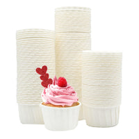 1 x RAW Customer Returns katbite paper muffin cups, 150 pieces cupcake molds for wedding, birthday, party, disposable baking cups in white - RRP €14.11