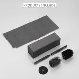 1 x RAW Customer Returns BGL Toilet Brush and Holder, Silicone Toilet Brush Holder, 2 Brush Heads, Aluminum Square Toilet Brush for Bathroom Cleaning, Toilet Brushes Gray  - RRP €23.02