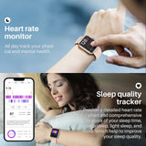 1 x RAW Customer Returns TOZO S2 Smartwatch Women Men, Fitness Tracker Sports Watch with Heart Rate, Blood Oxygen Monitor, Sleep Monitor, HD Touchscreen 5ATM Waterproof Fitness Watch for Android iOS - Rose Gold - RRP €40.48