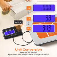 1 x RAW Customer Returns Bonvoisin 300kg 660lb Digital Parcel Postal Scale with Separate LCD Display, 4 AA Batteries and Power Adapter Included, Switchable to kg oz lb, 36cmx30cm - RRP €95.0