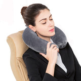 2 x RAW Customer Returns life hall travel pillow - memory foam neck pillow support pillow, luxurious compact and lightweight quick pack for camping, sleep rest pillow gray  - RRP €26.2