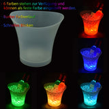 1 x RAW Customer Returns Tiandirenhe New Led Ice Bucket, Champagne Cooler Led, 5L Led Ice Bucket, Color Can Be Adjusted, Colorful Gradient, Colorful Flash, for Cooling Champagne, Wine, Drinks, Beer, for Party, Bar Club Theme - RRP €28.22