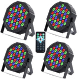 1 x RAW Customer Returns 4 Pieces LED Par, 36 LED RGB DMX512 Stage Light with 5 Control Modes and Remote Control Disco Lights for Party, Bar, Christmas, Stage, Halloween, Wedding - RRP €80.99