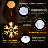 1 x RAW Customer Returns Herefun Set of 6 window decoration hanging window lights, Christmas lights, LED suction cup Christmas lights, LED curtain light battery operated Christmas lights for indoor outdoor Christmas parties - RRP €29.99