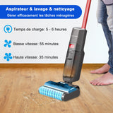 1 x RAW Customer Returns Exmate Smart Vacuum Cleaner and Mop, Cordless Vacuum Cleaner, Smart app and LCD display, Wet and Dry Vacuum Cleaner, up to 45 minutes, Ideal for Hard Floors and Animal Hair - RRP €196.72