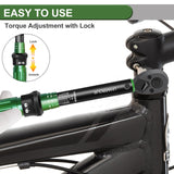 1 x RAW Customer Returns Uharbour torque wrench, torque wrench bicycle motorcycle car, 0.1 Nm micro adjustment with lock, 3 error accuracy torque wrench with 72 teeth 1 4 , 3-25Nm green  - RRP €32.88