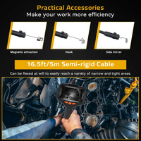 1 x RAW Customer Returns Coikes Endoscope Camera with Light 1080P 4.3 IPS Screen Inspection Camera IP67 Industrial Endoscope with 8 Adjustable LEDs 8mm Channel Camera Pipe Camera Snake Camera with 16.5ft Semi-Rigid Cable - RRP €33.99