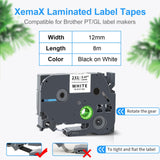 1 x RAW Customer Returns 10x XemaX compatible label tape replacement for Brother P-touch tapes 12mm TZe-231 Brother 0.47 tape cassette for Brother PT-H105 H100LB 1010 1000 P300BT H100R D400 E100 Cube Plus, black on white - RRP €31.99