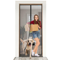 1 x RAW Customer Returns ESMAYULO fly screen door 110x210 cm, magnetic fly screen balcony door, insect protection. The magnetic curtain is ideal for the balcony door, cellar door and patio door, black - RRP €18.99